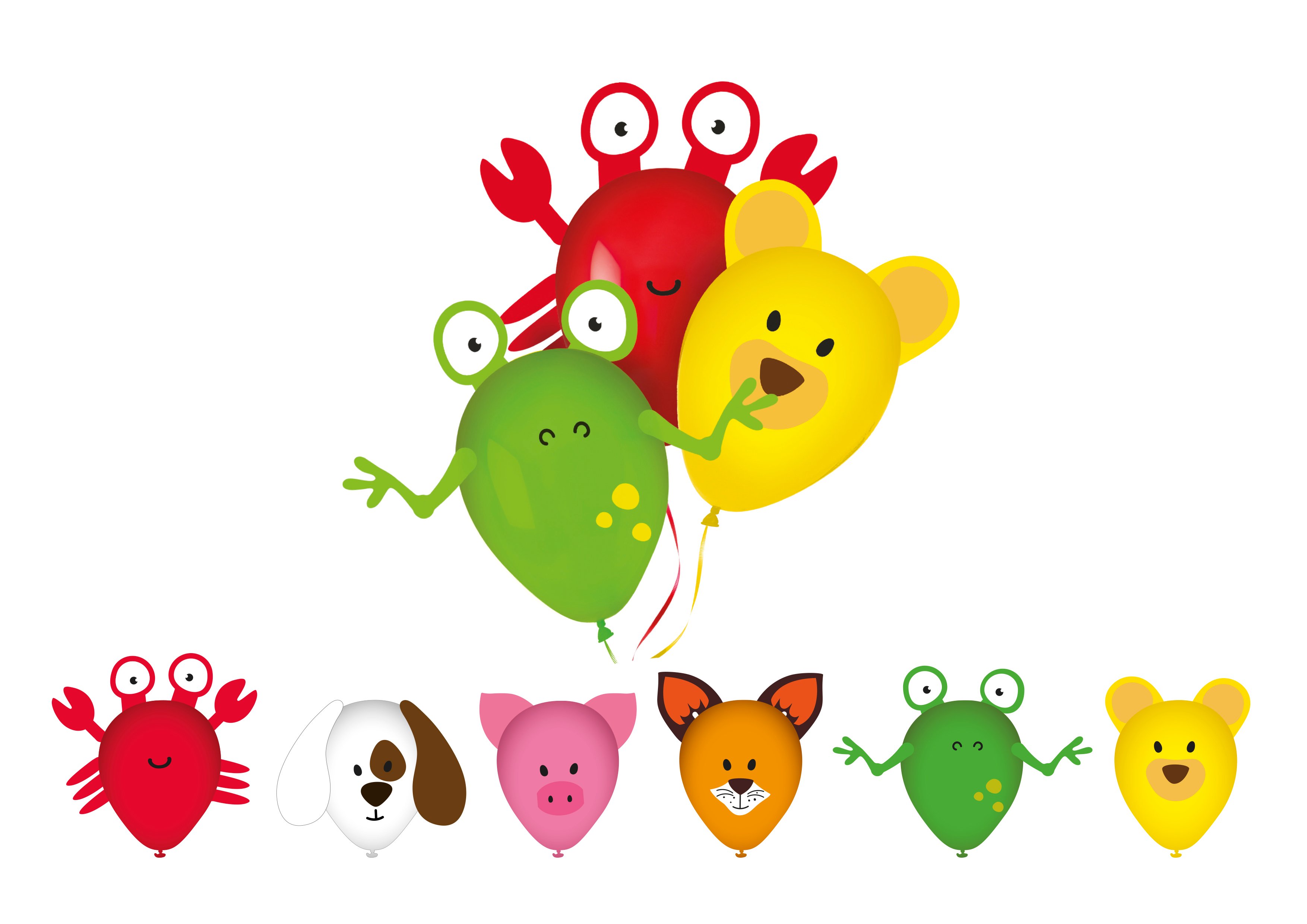 Czech Republic product data sample: Balonky nafukovací MP Animals, 6 ks
