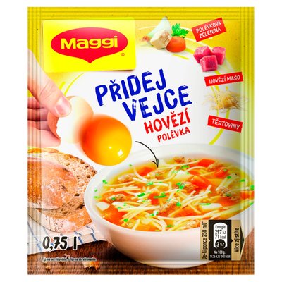 Obrázek MAGGI Přidej vejce Hovězí polévka sáček 44g