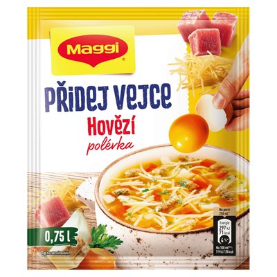 Obrázek MAGGI Přidej vejce Hovězí polévka sáček 44g