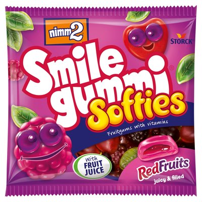 Obrázek nimm2 Smilegummi Měkké plněné želé s ovocnou chutí a vitaminy 90g