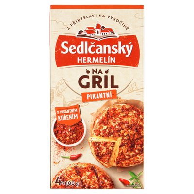 Obrázek Sedlčanský Hermelín na gril pikantní s pikantním kořením 407g