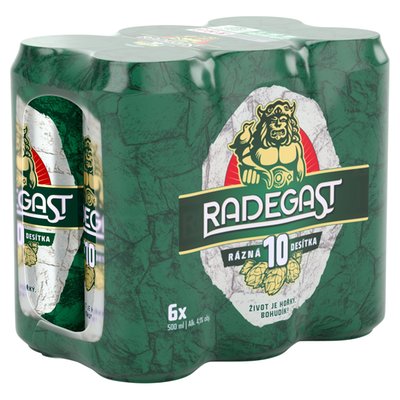 Obrázek Radegast Rázná 10 pivo výčepní světlé 6 x 500ml