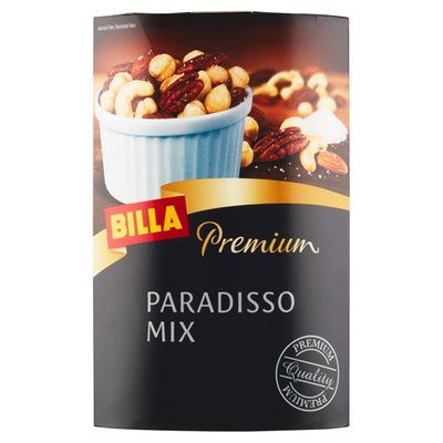 Obrázek BILLA Premium Paradisso Mix směs pražených a solených jader ořechů 150g