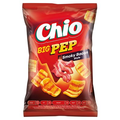 Obrázek Chio Big Pep smažený pšeničný snack s příchutí uzená slanina 65g