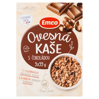 Obrázek Emco Ovesná kaše s čokoládou 5 x 55g (275g)