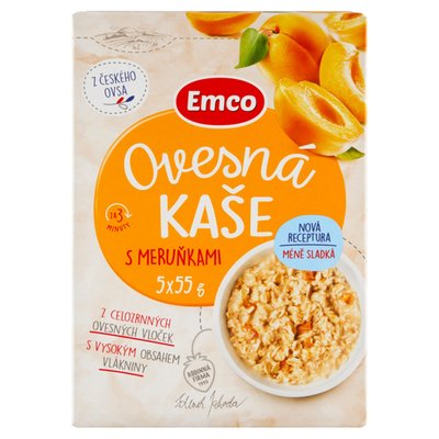 Obrázek Emco Ovesná kaše s meruňkami 5 x 55g (275g)