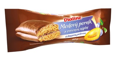 Obrázek Druid D.line Tradiční medový perník s ovocnou náplní a tmavou polevou švestka 60g