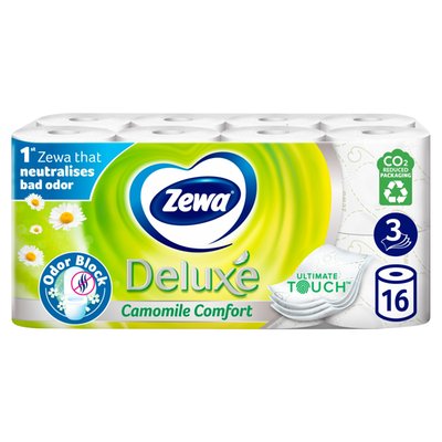 Obrázek Zewa Deluxe Camomile Comfort toaletní papír 3 vrstvý 16 rolí