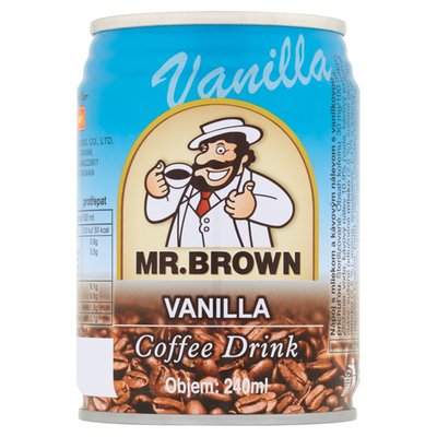 Obrázek Mr. Brown Vanilla nápoj s mlékem a kávovým nálevem s vanilkovou příchutí 240ml