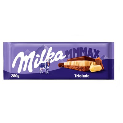 Obrázek Milka čokoláda Mmmax Triolade bílá, hořká a mléčná 280g