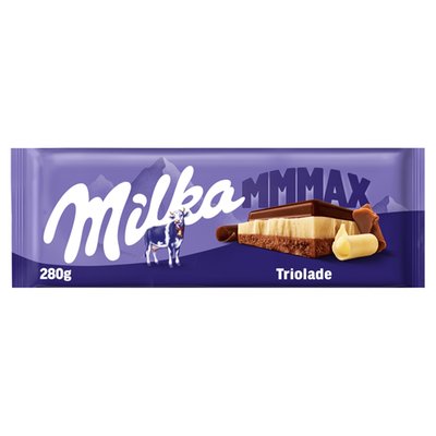 Obrázek Milka čokoláda Mmmax Triolade bílá, hořká a mléčná 280g