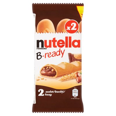 Obrázek Nutella B-ready Křupavá oplatka plněná lískooříškovou pomazánkou s kakaem a křupkami 2 x 22g
