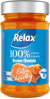 Obrázek Relax 100% z ovoce Extra hladký Broskev 220 g sklo