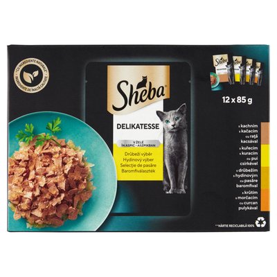 Obrázek Sheba Delikatesse Drůbeží výběr v želé 12 x 85g (1.02kg)