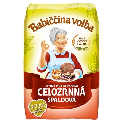 Obrázek Babiččina Volba Špaldová celozrnná mouka 1kg