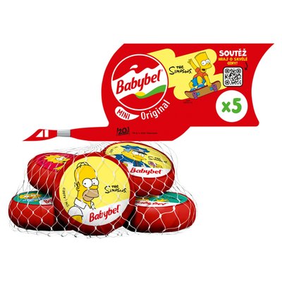 Obrázek Babybel Mini Original poloměkký zrající plnotučný sýr 5 x 20g (100g)