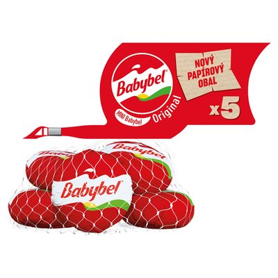 Obrázek Babybel Mini Original poloměkký zrající plnotučný sýr 5 x 20g (100g)