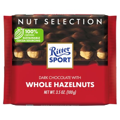 Obrázek Ritter Sport Hořká čokoláda s celými ořechy 100g