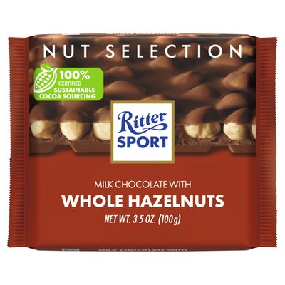 Obrázek Ritter Sport Mléčná čokoláda s celými ořechy 100g