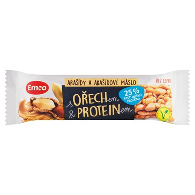 Obrázek Emco Arašídy a arašídové máslo s ořechem & proteinem 40g