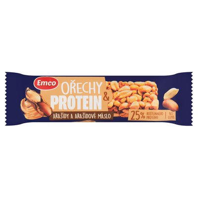 Obrázek Emco Ořechy & protein arašídy a arašídové máslo 40g