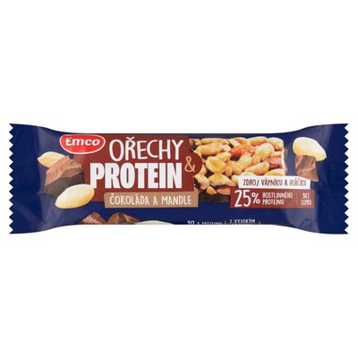 Obrázek Emco Ořechy & protein čokoláda a mandle 40g
