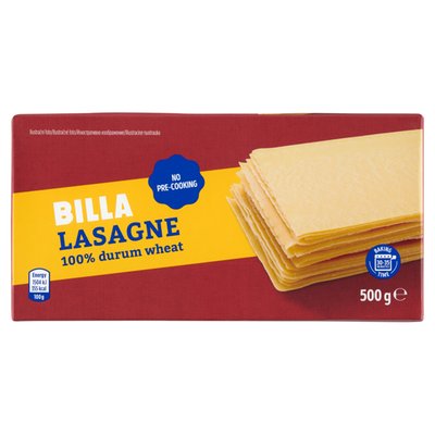 Obrázek BILLA Lasagne těstoviny semolinové sušené 500g