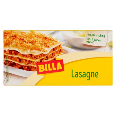 Obrázek BILLA Lasagne těstoviny semolinové sušené 500g