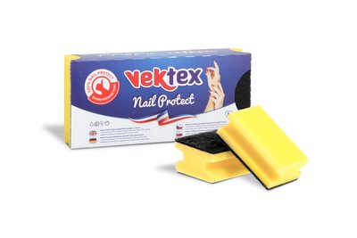 Obrázek Vektex Houbičky na nádobí tvarované, 3 ks, Nail Protect