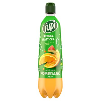 Obrázek Jupí Lahvinka Hustý sirup pomeranč jablko 0,7l 