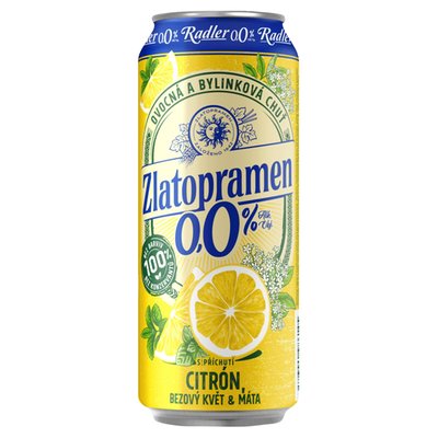 Obrázek Zlatopramen radler citrón, bezový květ & máta 0,5l