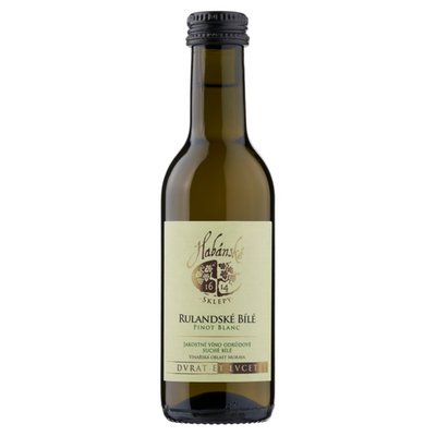 Obrázek Habánské Sklepy Rulandské bílé jakostní víno odrůdové suché bílé 0,187l