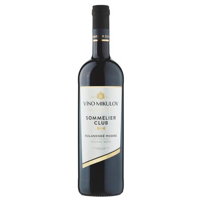 Obrázek Víno Mikulov Sommelier Club Rulandské modré víno s přívlastkem pozdní sběr suché červené 0,75l