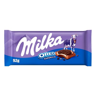 Obrázek Milka čokoláda Oreo Sandwich mléčná čokoláda a sušenky 92g