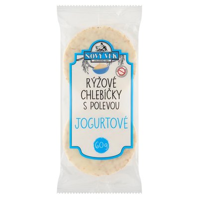 Obrázek Nový Věk Rýžové chlebíčky s polevou jogurtové 60g