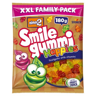 Obrázek nimm2 Smilegummi Happies želé s ovocnou příchutí a vitaminy 180g