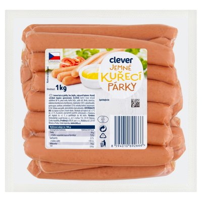 Obrázek clever Jemné kuřecí párky 1kg
