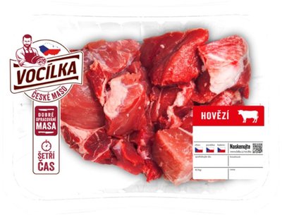 Obrázek VOCÍLKA Hovězí na guláš porcované, 400g