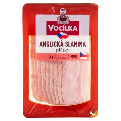 Obrázek VOCÍLKA Anglická slanina plátky 100g