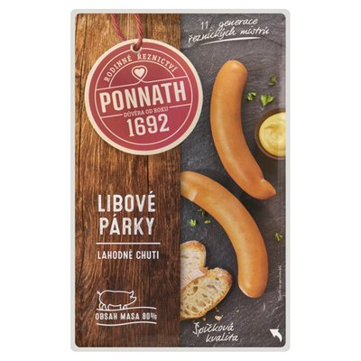 Obrázek Ponnath Libové párky 300g