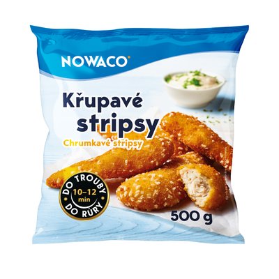 Obrázek Kuřecí stripsy obalované Nowaco 500 g