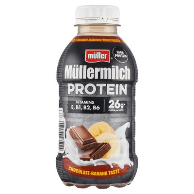 Obrázek Müller Müllermilch Protein mléčný nápoj s čokoládovo-banánovou příchutí 400g