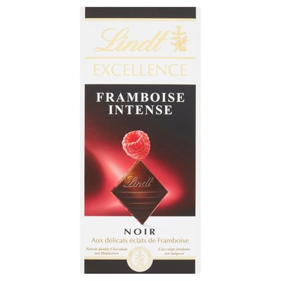 Obrázek Lindt Excellence Hořká čokoláda s příchutí malin 100g