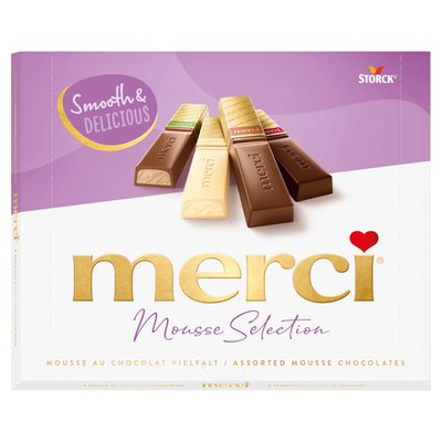 Obrázek merci Mousse Selection výběr čokoládových pralinek s pěnovou náplní 250g