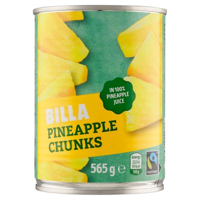 Obrázek BILLA Ananasové kousky v ananasové šťávě 565g