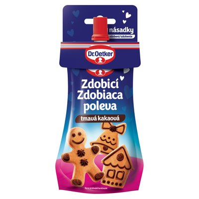Obrázek Dr. Oetker Zdobící poleva tmavá kakaová 140g
