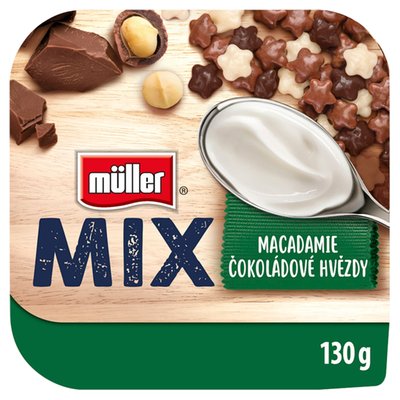 Obrázek Müller Mix Jogurt s čokoládovými hvězdami 130g
