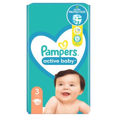 Obrázek Pampers Active Baby 3, 66 Plenky, 6kg-10kg