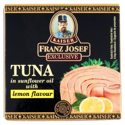 Obrázek Franz Josef Kaiser Exclusive Tuňák ve slunečnicovém oleji s příchutí citronu 80g