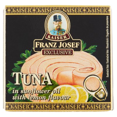 Obrázek Franz Josef Kaiser Exclusive Tuňák ve slunečnicovém oleji s příchutí citronu 80g